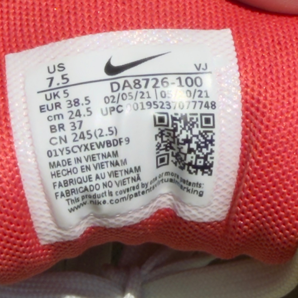 Nike Air Max 90 DA8726-100 Summit White Multi Women's Size 7.5 Running Shoes - Picture 8 of 8